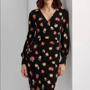 Lauren Ralph Lauren Floral Bishop Sleeve Dress Size 12